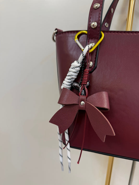 Burgundy bow