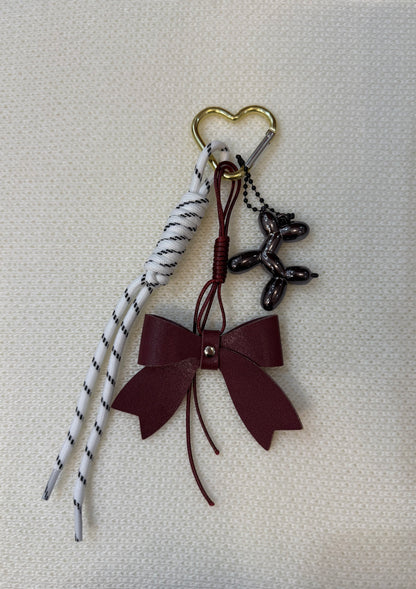 Burgundy bow